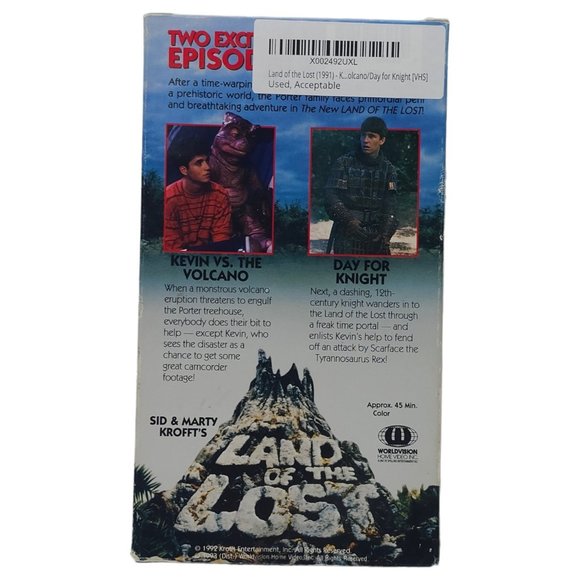 Land of the Lost Kevin vs. the Volcano/Day For Knight VHS 1993 M18 - Picture 3 of 3